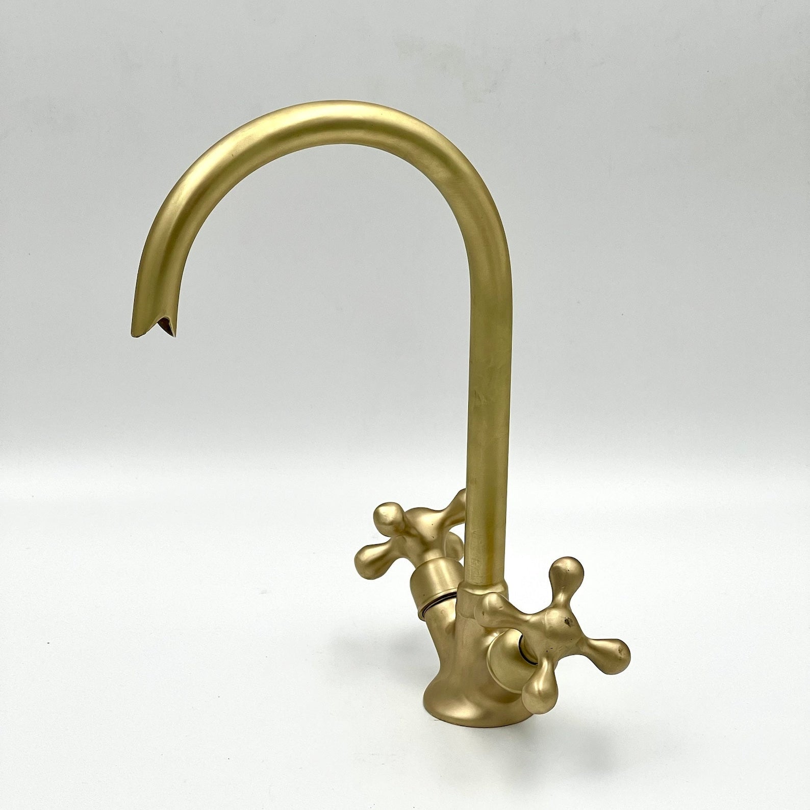 Unlacquered Brass Gooseneck Faucet