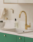 Unlacquered Brass Single Hole Faucet