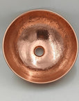 Engraved copper bathroom sink