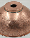 Engraved copper bathroom sink