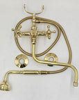 Unlacquered Brass Tub Filler With Long Spout