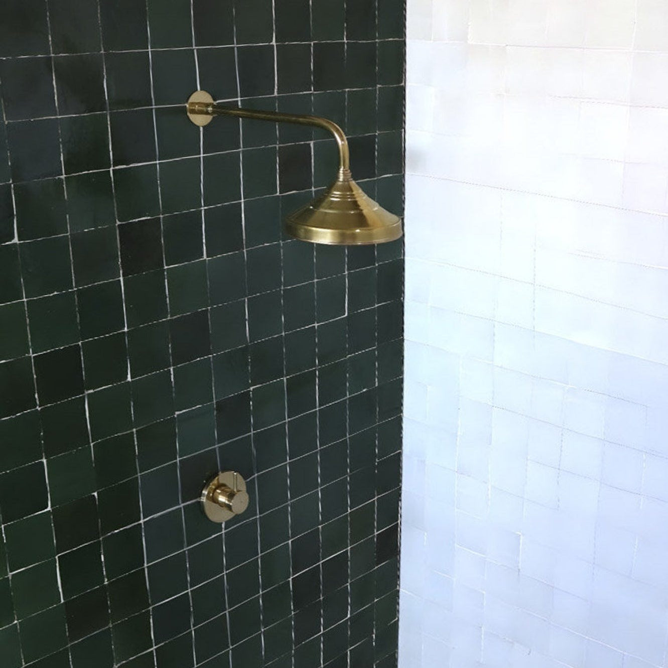 Unlacquered Brass Shower System Rain Shower Head