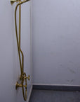 Unlacquered Brass Exposed Shower with HandHeld