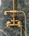 Unlacquered Brass Exposed Shower