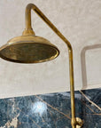 Unlacquered Brass Exposed Shower