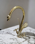 Unlacquered Brass Swan Neck Faucet