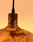 Hammered Solid Copper Pendant Light, Dome Ceiling Light