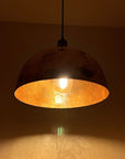 Hammered Solid Copper Pendant Light, Dome Ceiling Light