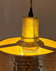 Hammered Brass Cylindric Pendant Light, Moroccan Pendant lights