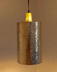 Hammered Brass Cylindric Pendant Light, Moroccan Pendant lights