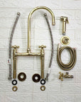 Unlacquered Natural Brass Kitchen Faucet