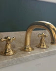 Unlacquered Brass Deck Mounted Sink Faucet