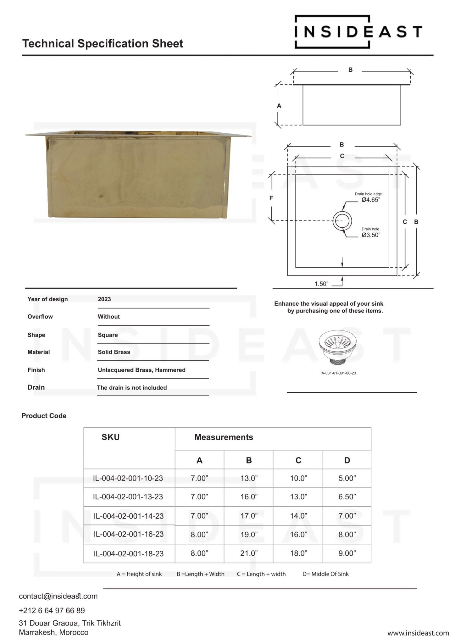 Kitchen Island Solid Brass Sink, Undermount Brass Sink, Outdoor Bar Sink