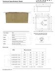 Kitchen Island Solid Brass Sink, Undermount Brass Sink, Outdoor Bar Sink