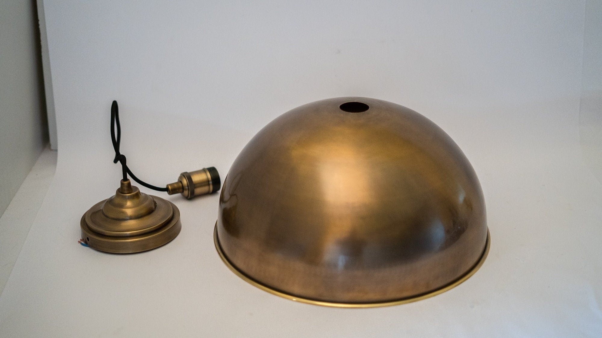 Oil Rubbed Bronze Dome Pendant Light, Bronze Ceiling Dome Lampshade