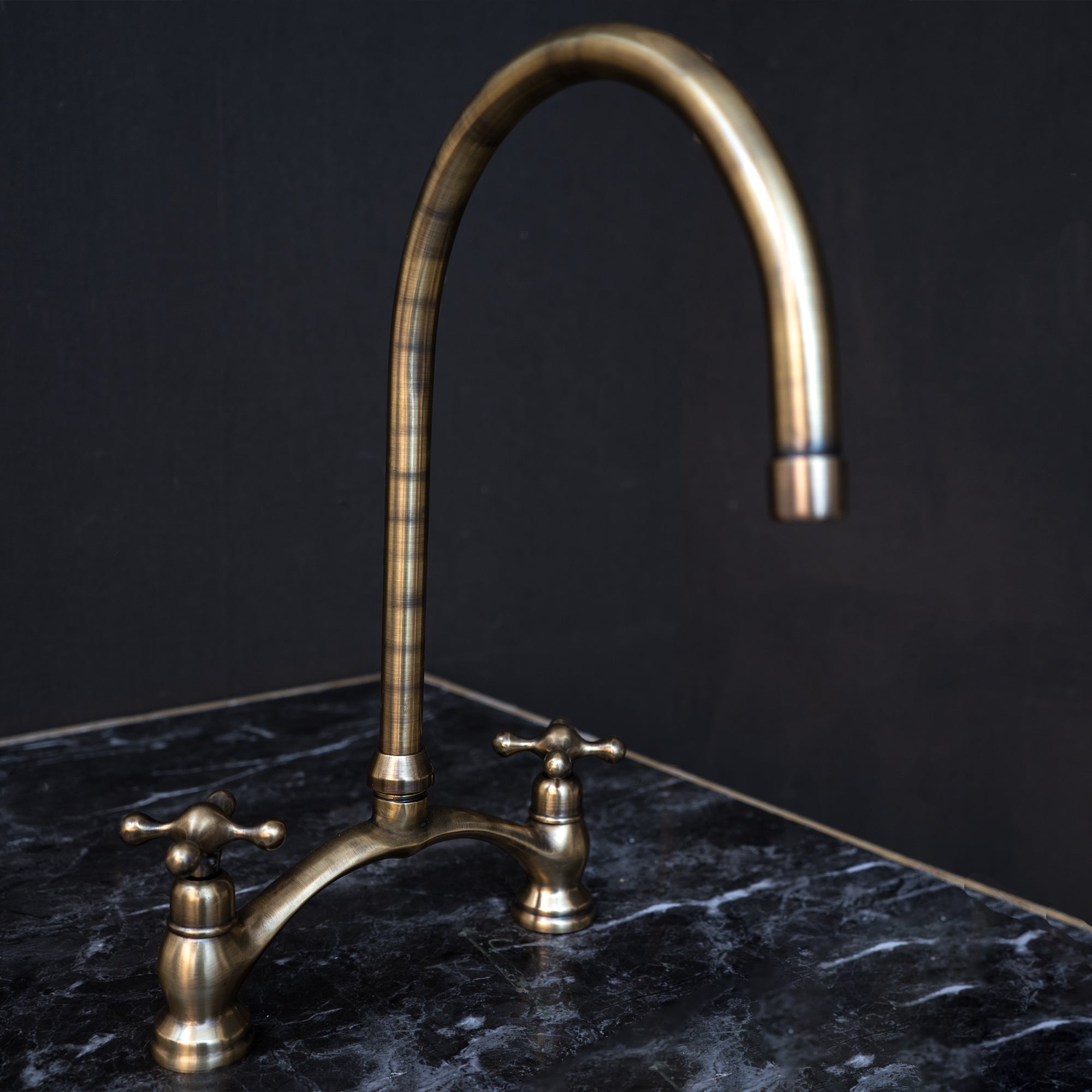 Oil Rubbed Bronze Kitchen Bridge Faucet Vectorian Style