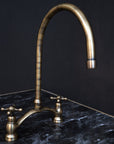 Oil Rubbed Bronze Kitchen Bridge Faucet Vectorian Style