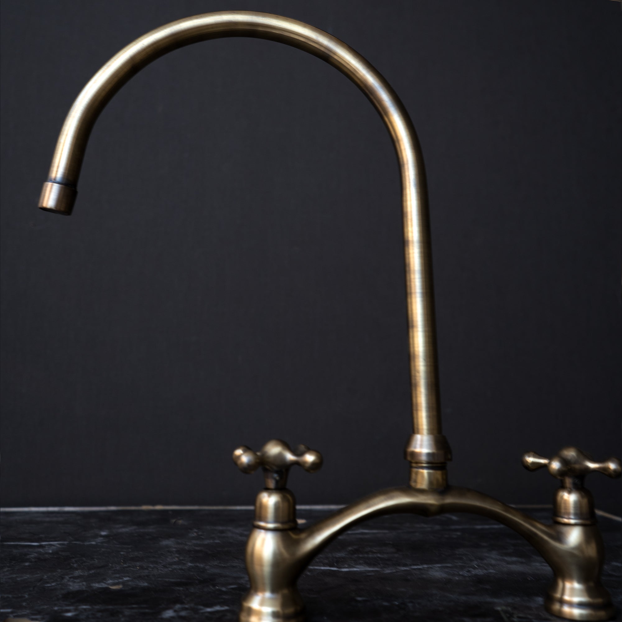 Oil Rubbed Bronze Kitchen Bridge Faucet Vectorian Style