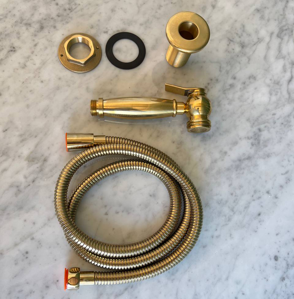 Unlacquered Brass Kitchen Sprayer