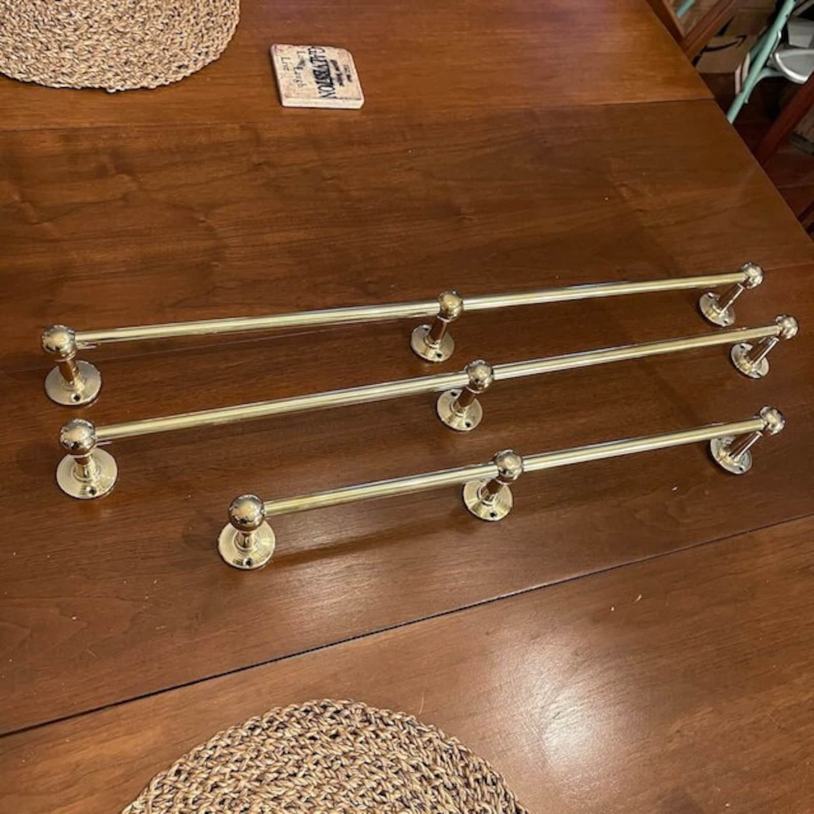 Unlacquered Brass Pot Rack