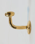 Set of Handcrafted Unlacquered Brass Hooks For Wall