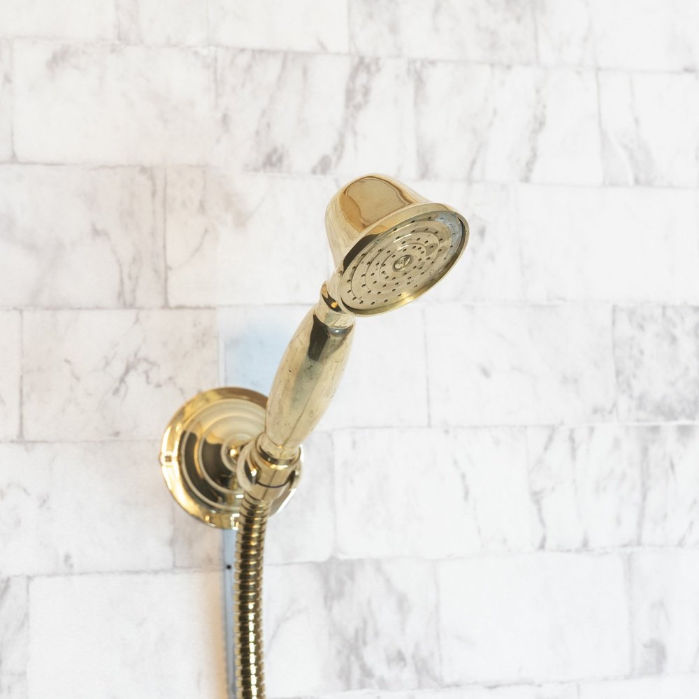 Solid Brass Shower System With Handheld Shower