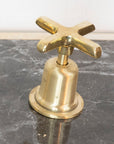 The Bell Widespread Unlacquered Brass Kitchen Faucet