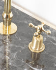 The Bell Widespread Unlacquered Brass Kitchen Faucet