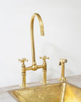 The Brass Bridge Kitchen Faucet With Sprayer