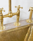 The Brass Bridge Kitchen Faucet With Sprayer