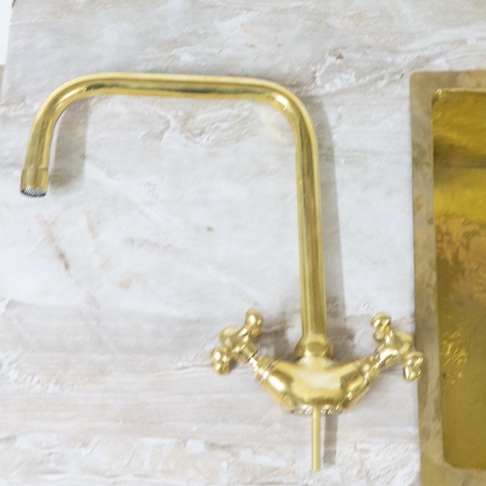 Unlacquered Brass Bathroom Faucet