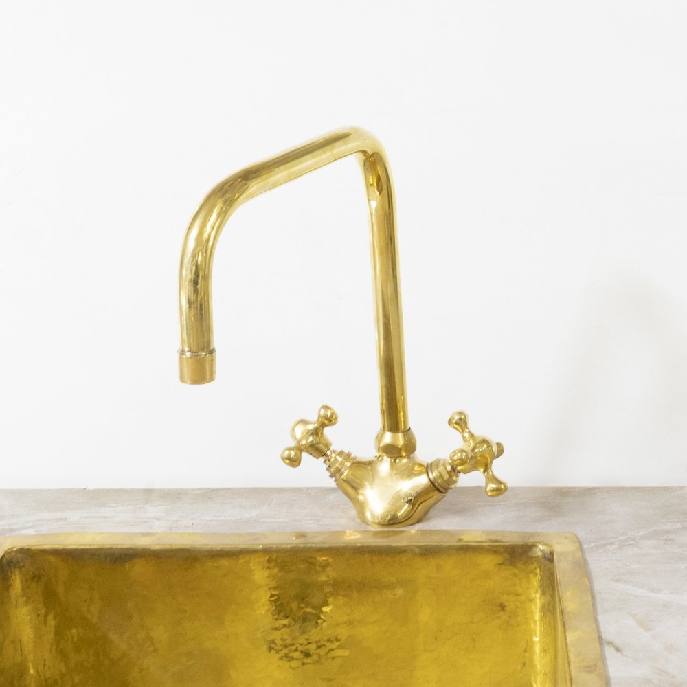 Unlacquered Brass Bathroom Faucet