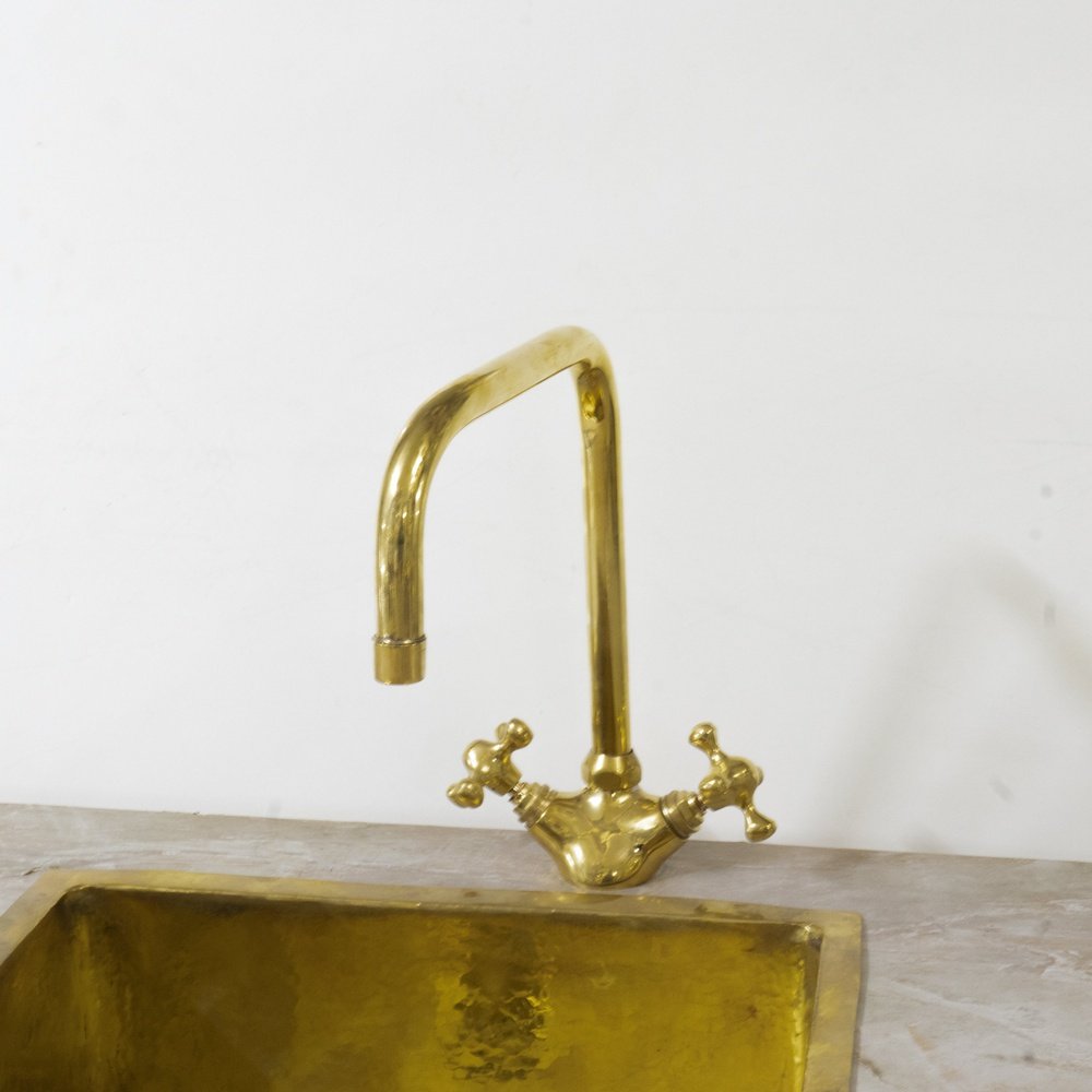 Unlacquered Brass Bathroom Faucet