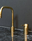 Unlacquered Brass Deck Mounted Basin Faucet