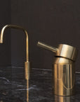 Unlacquered Brass Deck Mounted Basin Faucet