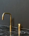 Unlacquered Brass Deck Mounted Basin Faucet