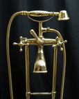 Unlacquered Brass Floor Mount Bath Tub Filler