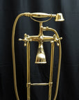 Unlacquered Brass Floor Mount Bath Tub Filler