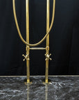 Unlacquered Brass Floor Mount Bath Tub Filler