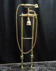 Unlacquered Brass Floor Mount Bath Tub Filler