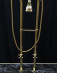 Unlacquered Brass Floor Mount Bath Tub Filler