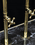 Unlacquered Brass Floor Mount Bath Tub Filler