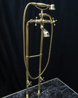 Unlacquered Brass Floor Mount Bath Tub Filler