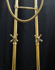 Unlacquered Brass Floor Mount Bath Tub Filler