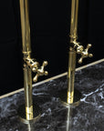 Unlacquered Brass Floor Mount Bath Tub Filler