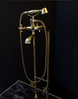 Unlacquered Brass Floor Mount Bath Tub Filler