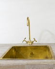 Unlacquered Brass Gooseneck Brass Faucet