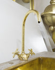 Unlacquered Brass Gooseneck Brass Faucet