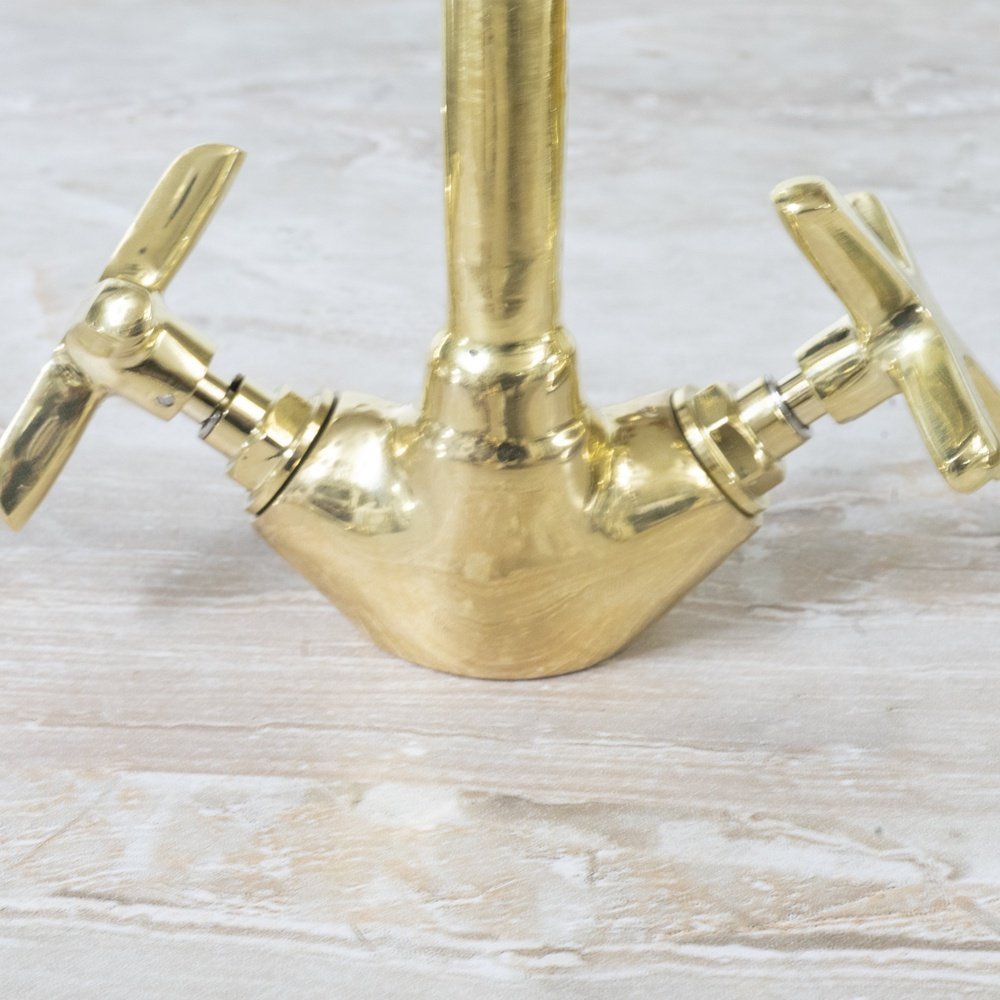 Unlacquered Brass Gooseneck Brass Faucet