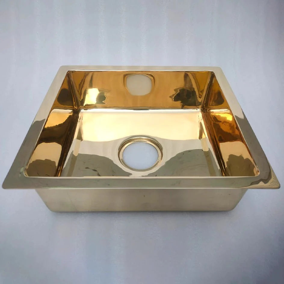 Unlacquered Brass Kitchen Sink